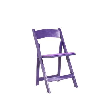 Image of Purple Wood Folding Chair